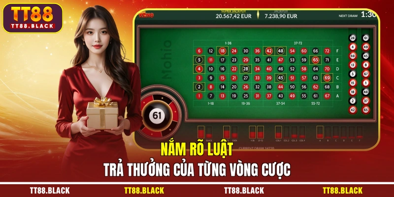 Nắm rõ luật trả thưởng của từng vòng cược